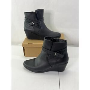 Naturalizer Genuine Leather Comfort Booties Women's 11 Black